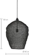 Light & Living Hanglamp Nikki - Zwart - Ø45cm - Modern - Hanglampen Eetkamer, Slaapkamer, Woonkamer