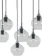 Light & Living Hanglamp Rakel - 10-Lamps - Mat Zwart