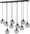 Light & Living Hanglamp Rakel - 10-Lamps - Mat Zwart
