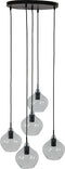 Light & Living Hanglamp Rakel - Zwart - Ø61cm - 5L - Modern - Hanglampen Eetkamer, Slaapkamer, Woonkamer