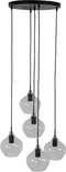 Light & Living Hanglamp Rakel - Zwart - Ø61cm - 5L - Modern - Hanglampen Eetkamer, Slaapkamer, Woonkamer