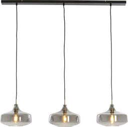 Light & Living Hanglamp Solna - 3-Lamps - Smoke/Antiek Brons