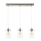 Light & Living Hanglamp Vancouver - Nikkel Glas - 65x12x18,5cm - 3L - Modern - Hanglampen Eetkamer, Slaapkamer, Woonkamer
