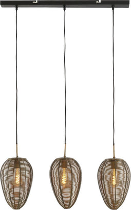 Light & Living Hanglamp Yaelle - Antiek Brons - 80x20x33cm - 3L - Modern - Hanglampen Eetkamer, Slaapkamer, Woonkamer