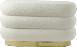 Light & Living Hocker Lyall - Teddy - Crème