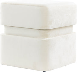 Light & Living Hocker Piazza - Velvet - Beige
