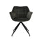 Light & Living Jaimy Eetkamerstoel - Donkergrijs/Zwart - 61 x 53.5 x 77cm