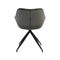 Light & Living Jaimy Eetkamerstoel - Donkergrijs/Zwart - 61 x 53.5 x 77cm