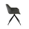 Light & Living Jaimy Eetkamerstoel - Donkergrijs/Zwart - 61 x 53.5 x 77cm