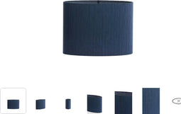 Light & Living Kap ovaal recht smal 38-17,5-28 cm HARPER blauw Denim Blues