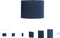 Light & Living Kap ovaal recht smal 38-17,5-28 cm HARPER blauw Denim Blues