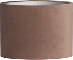 Light&living Kap ovaal recht smal 38-17,5-28 cm VELOURS chocolade bruin