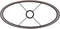 Light&living Kap ovaal recht smal 38-17,5-28 cm VELOURS chocolade bruin