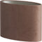 Light&living Kap ovaal recht smal 38-17,5-28 cm VELOURS chocolade bruin