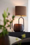 Light&living Kap ovaal recht smal 38-17,5-28 cm VELOURS chocolade bruin