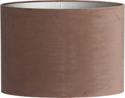 Light&living Kap ovaal recht smal 45-21-32 cm VELOURS chocolade bruin