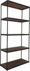 Light & Living Kast open 97x42x202 cm ALAIN hout bruin-zwart