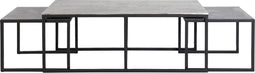 Light & Living KUMALU - Bijzettafel - Set van 3 - Antiek Tin/Lood