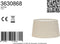 Light & Living Lampenkap N-Ellips Livigno - Naturel - 30x25x16cm - voor Tafellampen, Staande lamp