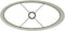 Light & Living Lampenkap Ovaal Saverna - Eiwit - 30x15x25cm - voor Tafellampen, Staande lamp
