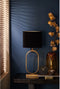 Light & Living Lampenkap Ovaal Velours - Zwart - 30x15x25cm - voor Tafellampen, Staande lamp