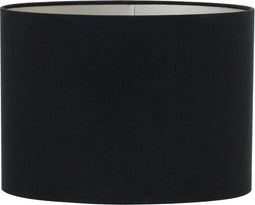 Light & Living Lampenkap Ovaal Velours - Zwart - 38x17,5x28cm