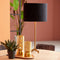 Light & Living Lampenkap Ovaal Velours - Zwart - 38x17,5x28cm