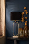 Light & Living Lampenkap Ovaal Velours - Zwart - 38x17,5x28cm