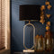 Light & Living Lampenkap Ovaal Velours - Zwart - 38x17,5x28cm