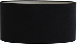 Light & Living Lampenkap Ovaal Velours - Zwart - 45x21x22cm - voor Tafellampen, Staande lamp