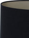 Light & Living Lampenkap Ovaal Velours - Zwart - 45x21x32cm - voor Tafellampen, Staande lamp