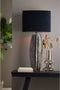 Light & Living Lampenkap Ovaal Velours - Zwart - 45x21x32cm - voor Tafellampen, Staande lamp