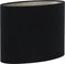 Light & Living Lampenkap Ovaal Velours - Zwart - 45x21x32cm - voor Tafellampen, Staande lamp
