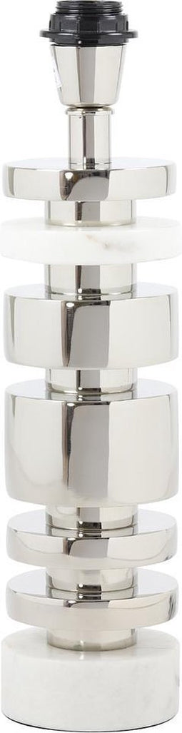 Light & Living lampvoet Ø10x36 cm TUNDA marmer wit+nikkel