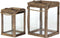 Light & Living Lantaarn HILO - hout+glas S/2