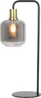 Light & Living Lekar Tafellamp - Antiek Brons/Smoke Glas - Ø18x57,5 cm