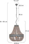 Light & Living Luna Hanglamp - Oud Wit - Ø51x63cm