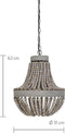 Light & Living Luna Hanglamp - Oud Wit - Ø51x63cm