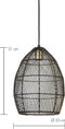 Light & Living Meya Hanglamp - Zwart/Goud - Ø23cm