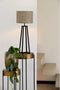 Light & Living Miley Lampvoet - Zwart - 21x21x56 cm