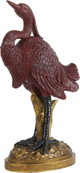 Light & Living - Ornament CRANE - 21.5x12x40cm - Rood