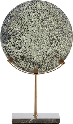 Light&living Ornament op voet 23x8,5x38,5 cm WALDECK marmer zwart+glas