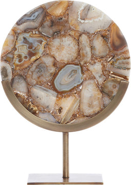 Light&living Ornament op voet 25x10x35 cm GOUYA geel agaat+antiek brons