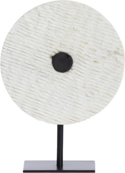 Light&living Ornament op voet 25x10x35 cm YFKE marmer wit+mat zwart