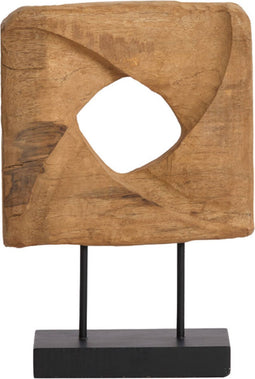 Light&living Ornament op voet 26x9x38,5 cm ZARATE hout naturel+zwart