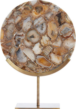 Light&living Ornament op voet 35x12x50 cm GOUYA geel agaat+antiek brons