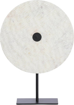 Light&living Ornament op voet 35x12x50 cm YFKE marmer wit+mat zwart