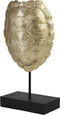 Light & Living - Ornament op voet - Schildpad -Turtle - Goud - Zwart - 20,5x11,5x41cm - Schild op standaard