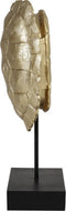 Light & Living - Ornament op voet - Schildpad -Turtle - Goud - Zwart - 20,5x11,5x41cm - Schild op standaard