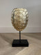 Light & Living - Ornament op voet - Schildpad -Turtle - Goud - Zwart - 20,5x11,5x41cm - Schild op standaard